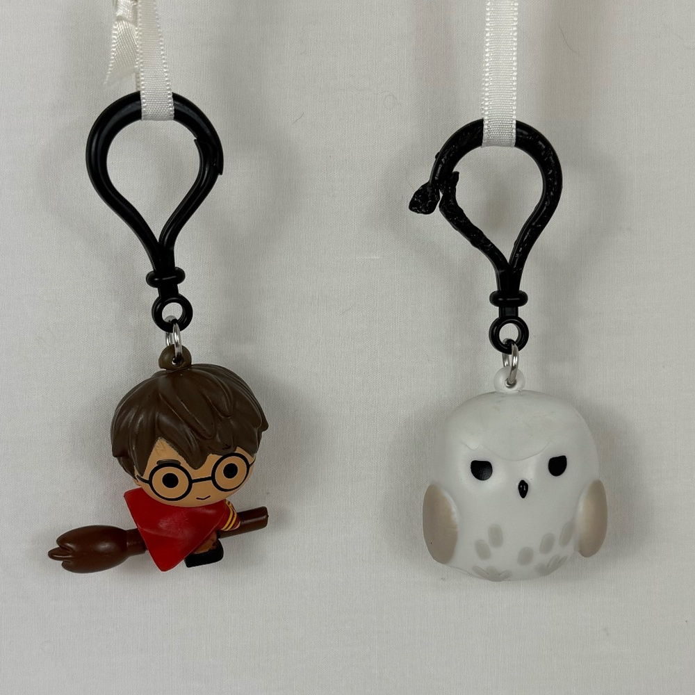 Figural 3D Bag Clips Harry Potter & Hedwig   WBEL Set of 2